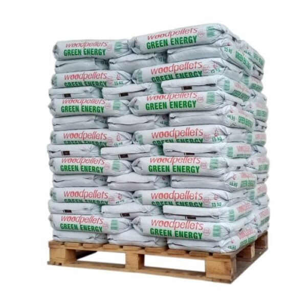Groene Energie Granulaat – Pallet van 65 zakken van 15 kg
